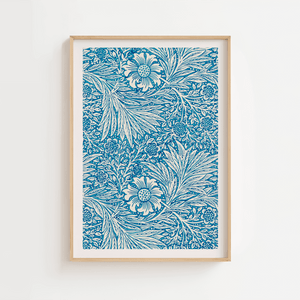 Blåt kunsttryk Plakat