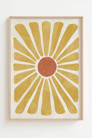 Sommer Blomst Plakat | Moderne Plakat med Organisk Blomst
