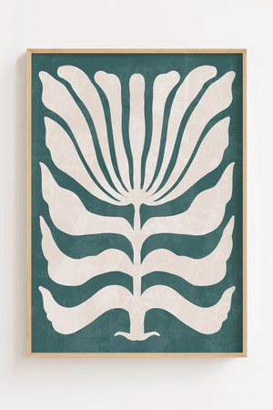 Grøn Sommerblomst Plakat