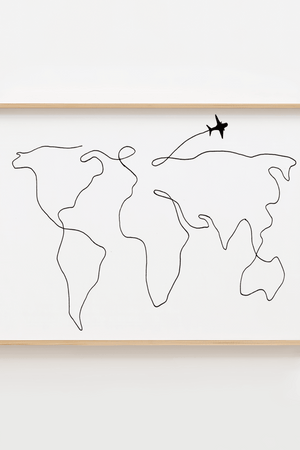 Verdenskort Tegning Plakat