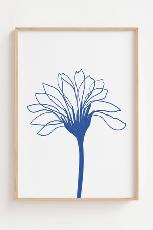 Blå Blomst Plakat
