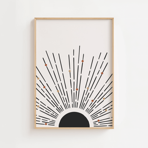 Abstract Starring Sun Plakat