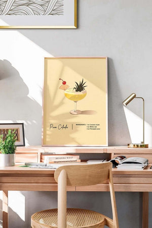 Cocktail pina colada Drinks plakat