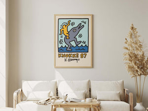 Knokke Dolphin - Keith Haring Plakat