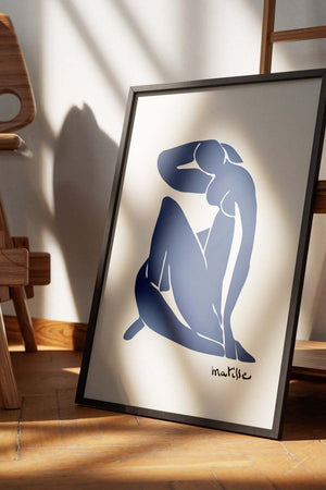 Blå Madame Matisse Plakat