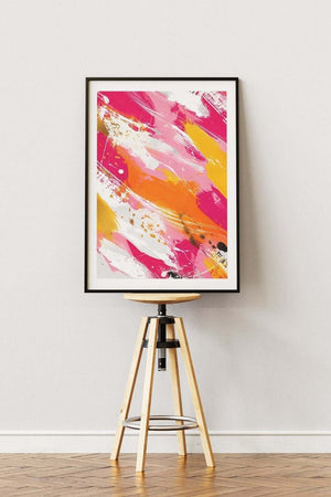 Clash - Pink Plakat | Moderne & Grafisk Kunst