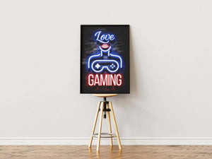 "I love Gaming" - Gaming Plakat
