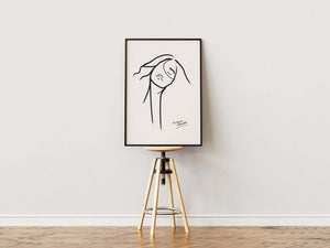 La Femme - Silhouette Plakat | Elegant & Stilren Kunst