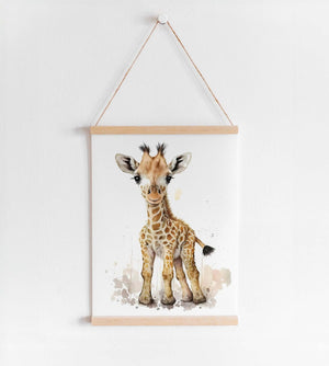 Børneplakat med dyr - "Giraf" Ellens Shop