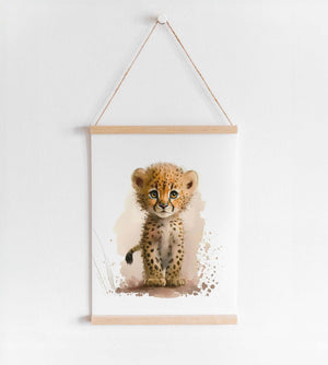 Børneplakat med dyr - "Leopard" børneplakat