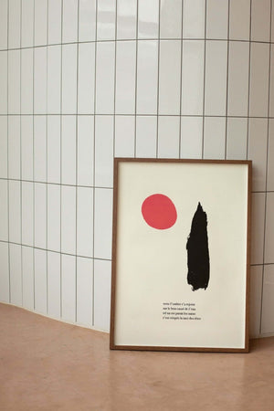 Tristan Tzara Poetry - Joan Miró plakat med surrealistisk design til kunstneriske hjem