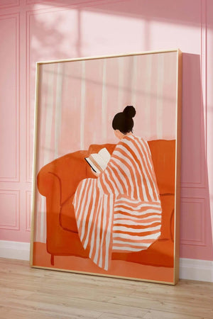 Lagom Reading Lady Plakat