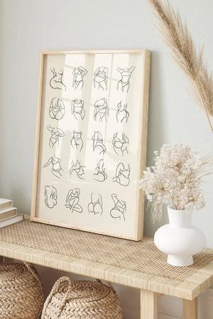 Body Positivity - Line art Plakat