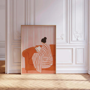 Lagom Reading Lady Plakat