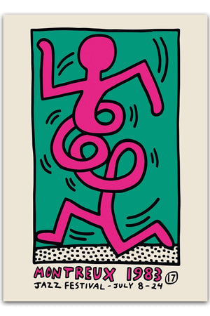 Pink Twirl - Keith Haring Plakat