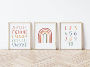 "ABCD" Alfabet Plakat