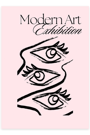 Modern Art Exhibition - Pink Plakat