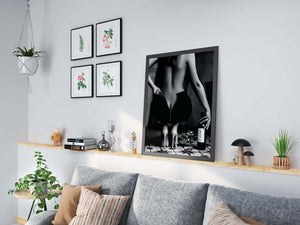 Champagne Glam – Fashion Plakat med luksuriøst design i moderne stil. Perfekt til modeelskere og billedvægge.