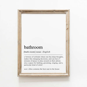 Bathroom Definition Plakat