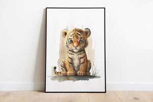 Børneplakat med dyr - "Tiger" Ellens Shop
