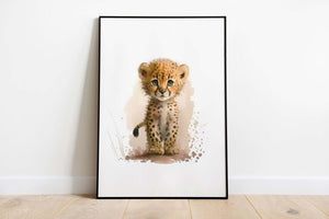 Børneplakat med dyr - "Leopard" børneplakat