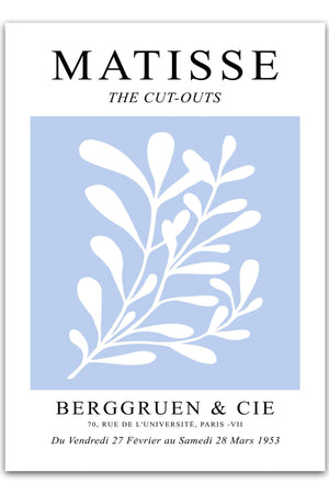 Light Blue Flower Matisse Plakat