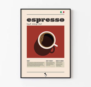 Espresso Liquid Energy Shot Plakat