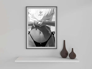 Greek Summer – Fashion plakat i sort/hvid med sensuel sommerstemning og strandvibe