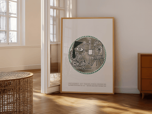 Picasso At Pace Columbus kunstplakat med abstrakt cirkelmotiv