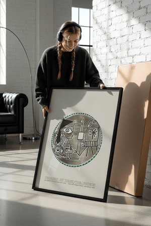 Picasso At Pace Columbus kunstplakat med abstrakt cirkelmotiv