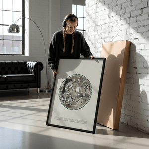 Picasso At Pace Columbus kunstplakat med abstrakt cirkelmotiv