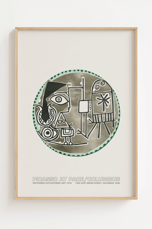 Picasso At Pace Columbus kunstplakat med abstrakt cirkelmotiv