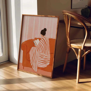Lagom Reading Lady Plakat