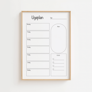 minimalistisk ugeplan
ugeplan plakat 50x70
ugeplan planner
ugeplan til familien
ugeplan med to do
ugeplan til køkken
ugeplan til væggen
ugeplan planner plakat
ugentlig plan plakat