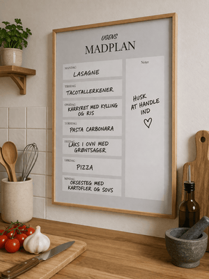 Ugens Madplan Plakat