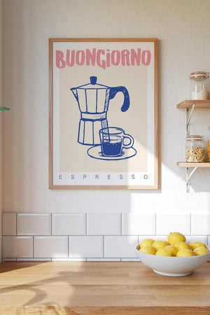 Buongiorno Espresso Plakat | Italiensk Kaffeinspiration til Dit Hjem