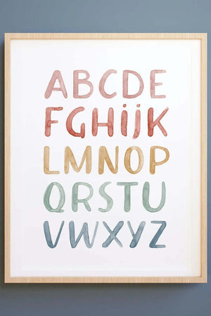 "ABCD" Alfabet Plakat