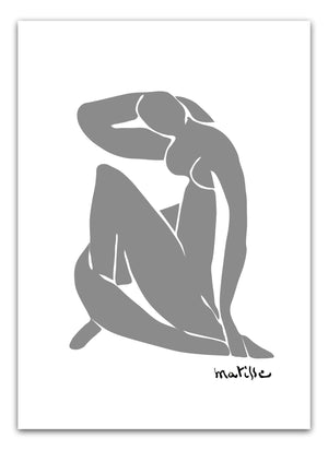 Grey Blue Madame Matisse Plakat