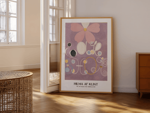 The Ten Largest No.5 Adulthood plakat – Hilma af Klint abstrakt kunstplakat med blomsterform og spiraler