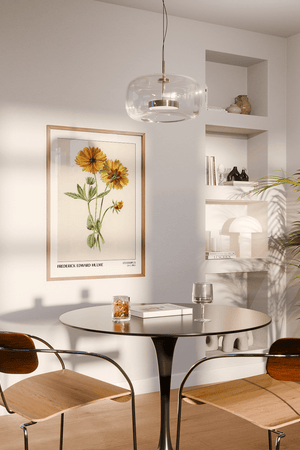 Botanisk plakat med blomster inspireret af Frederick Edward Hulme
