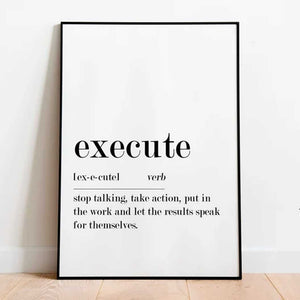 Citatplakater - Execute Definition Ellens Shop
