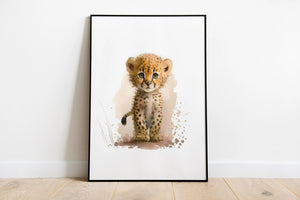 Børneplakat med dyr - "Leopard" børneplakat