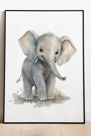 Børneplakat med dyr - "'Elefant"