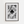 Sort hvid plakat med klør es spillekort i minimalistisk design
