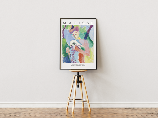 Tilfør dit hjem en poetisk og farverig energi med ‘Modesty (The Italian)’ – Matisse Plakat.
