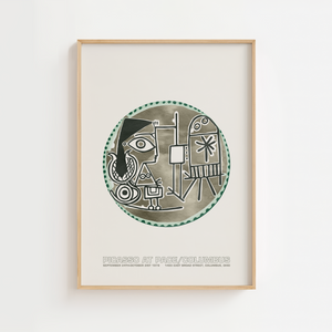 Picasso At Pace Columbus kunstplakat med abstrakt cirkelmotiv