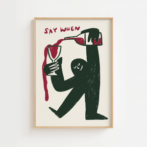 Pour Me Wine Plakat er den perfekte plakat til vinelskeren, der elsker et godt glas vin og et glimt i øjet. 