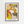 Georges de Feure plakat med art nouveau-motiv og hvid blomst i gule og orange farver, sort ramme