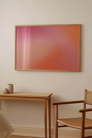 Moderne gradient plakat i pink og orange til nordisk hjem