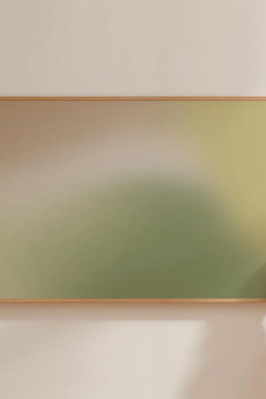 Minimalistisk grøn gradient plakat i nordisk indretning